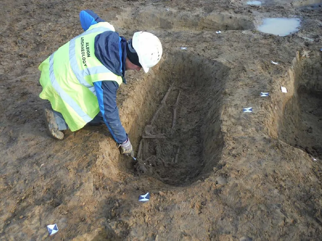 Archaeologist at Grave