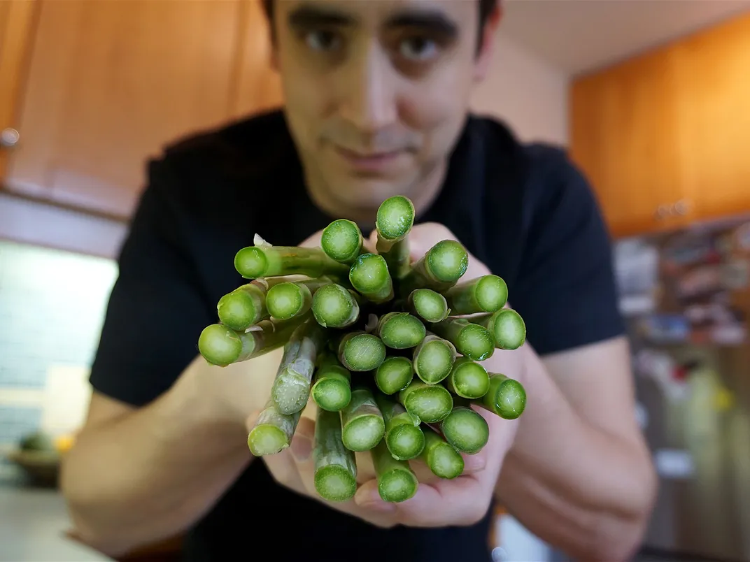 Andrew Pelling With Asparagus