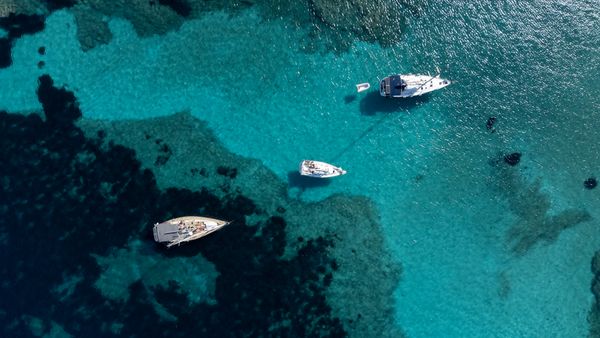 Boats off the coast of Sardinia thumbnail