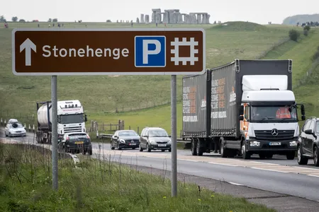 Archaeologists are conducting excavations ahead of a controversial tunnel plan set to move this highway, the busy A303, underground.