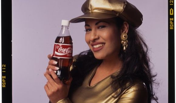 Photograph for a Coca-Cola ad featuring Selena, 1994. Photo by Al Rendon. (NMAH)