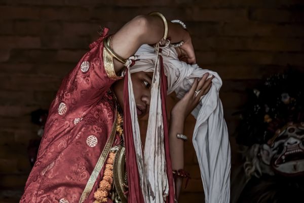 The young man wrapped in a headscarf thumbnail