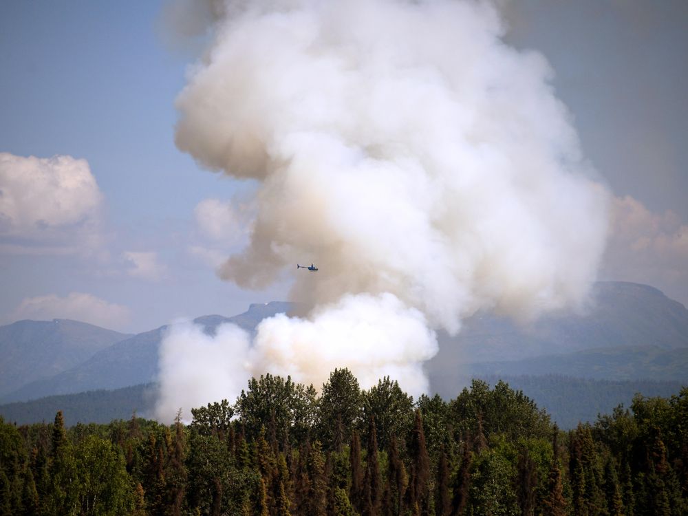 Forest fire in Alaska