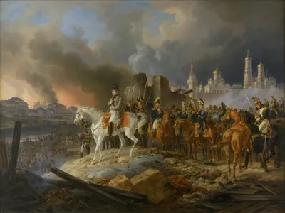 Napoleon in Burning Moscow,&nbsp;Adam Albrecht,&nbsp;1841