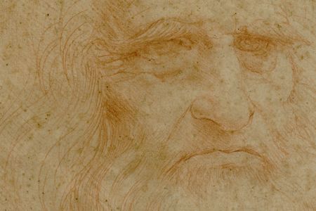 Self-portrait by Leonardo da Vinci, ca. 1510.