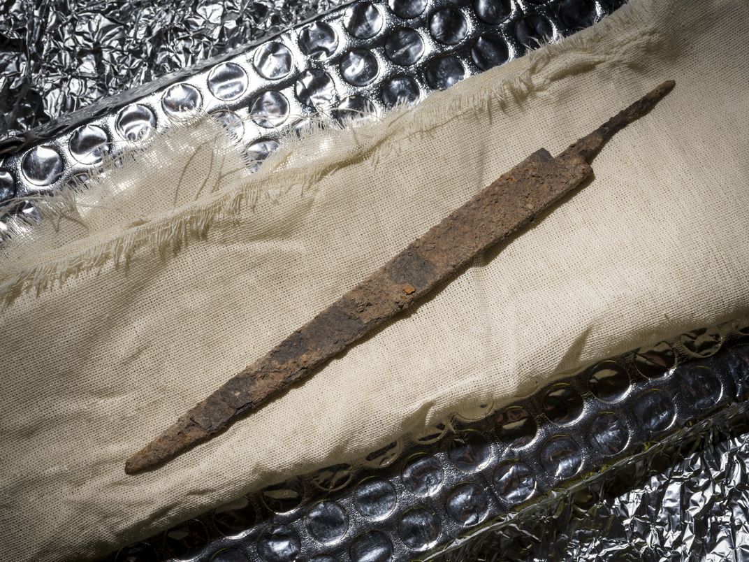 Iron deposits found at the Tugunbulak provided raw material for blacksmiths and smelters to fashion knives, like this one, and other tools.