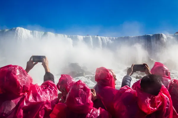Pink Plastic Ponchos at Niagara Falls thumbnail