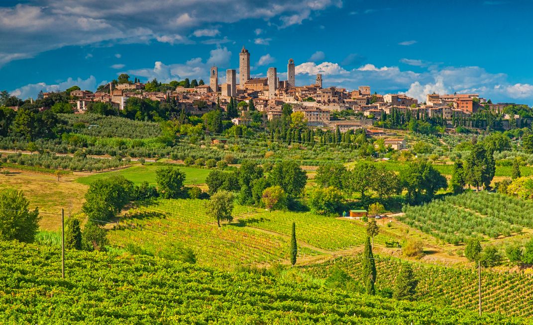 The hill town of San Gimignano