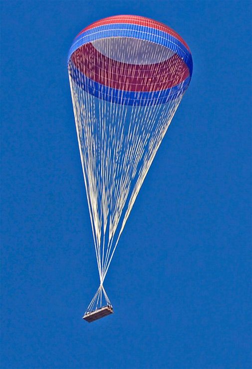 NASA tests a parachute for its new moon rocket.