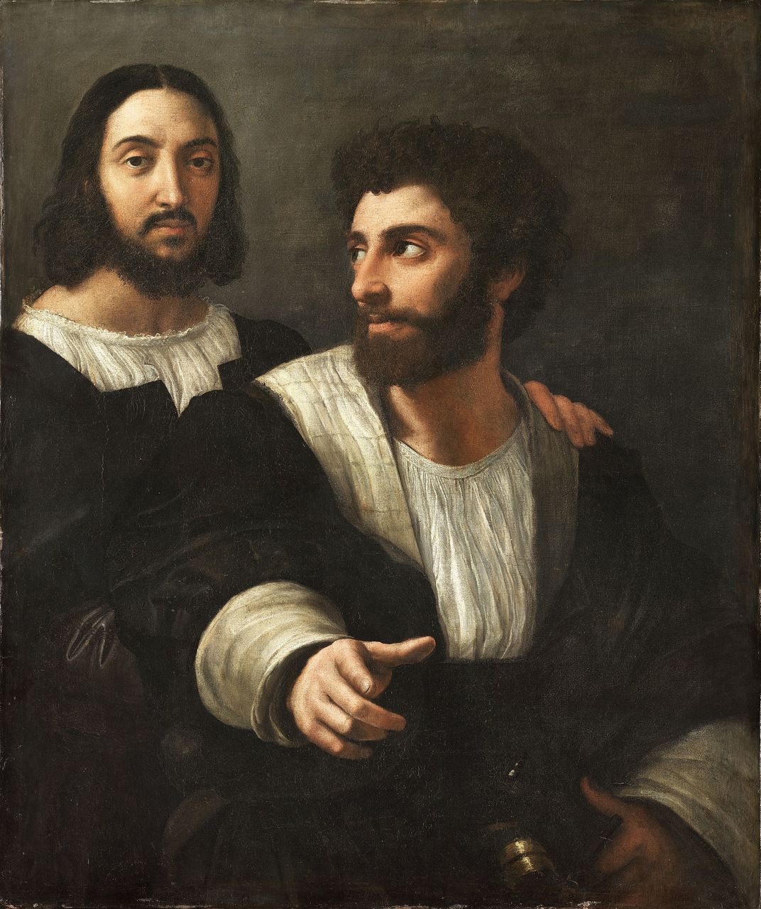 Raphael self-portrait with friend