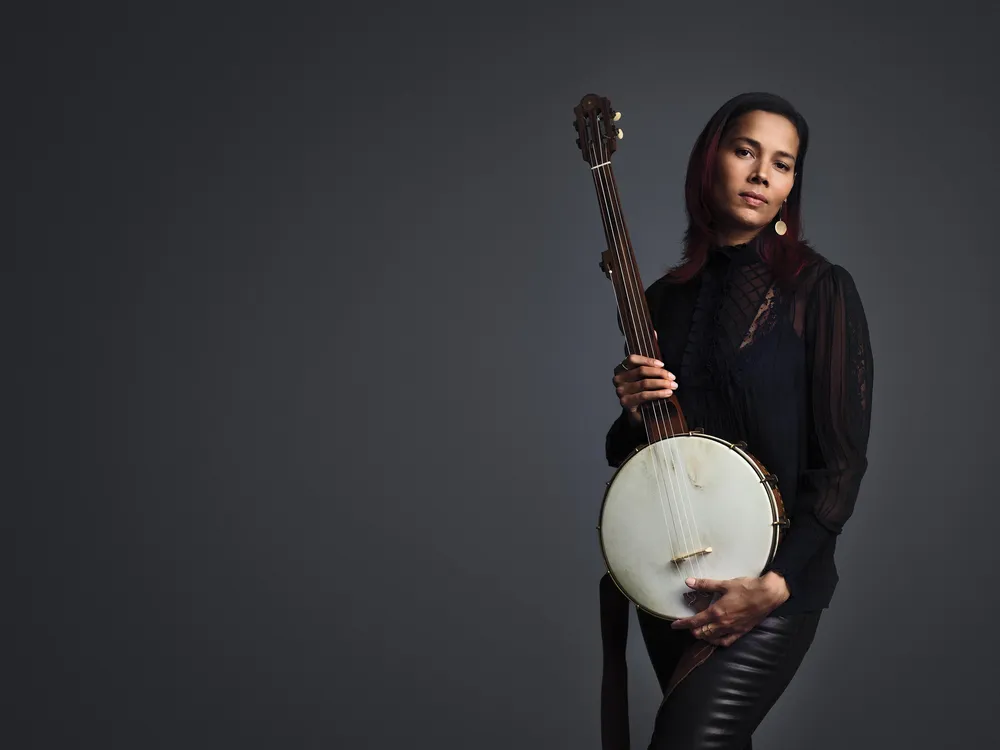 Rhiannon Giddens with gray to the left