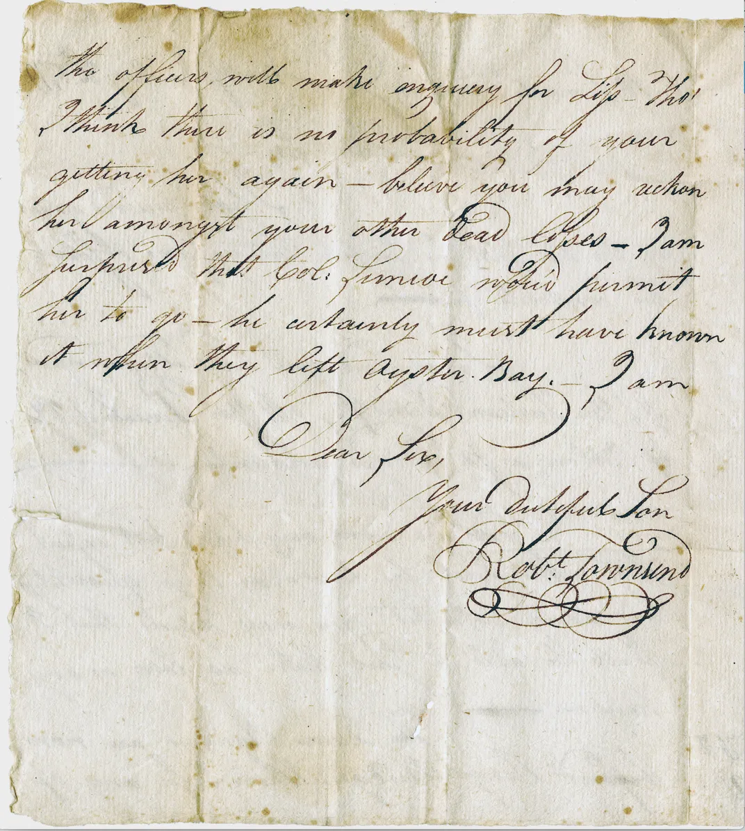 May 26, 1779 letter from Robert Townsend to his father, Samuel Townsend