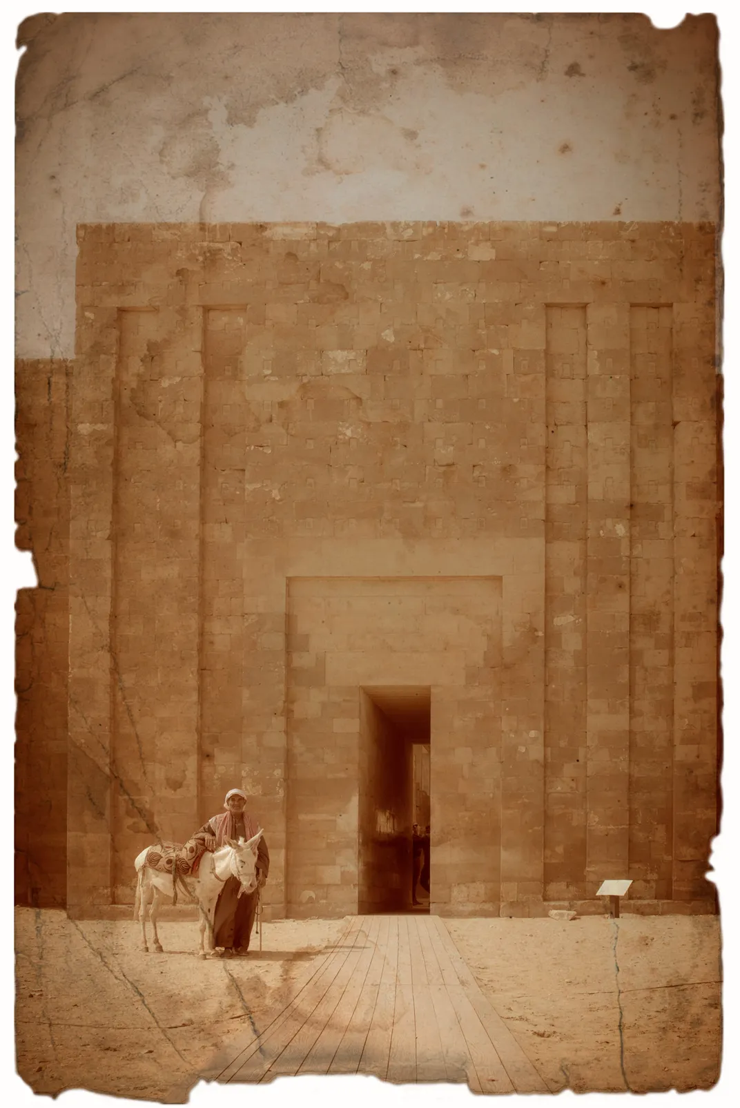 4 - At the Pyramid of Djoser, a narrow doorway serves as a portal to a different time.