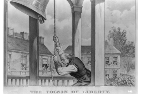 The Tocsin of liberty: rung by the state house bell, (Independence Hall;) Philadelphia, July 4th, 1776