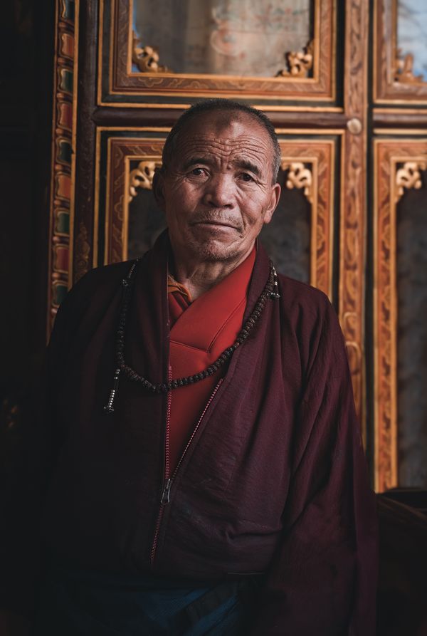 A Monk  at Kajiu Monastery in Tibet thumbnail