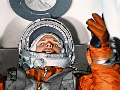 Yuri Gagarin before his epic spaceflight on April 12, 1961.