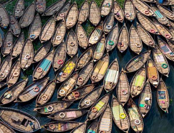 The beauty of the rows of boats at Sadarghat fascinates everyone. thumbnail