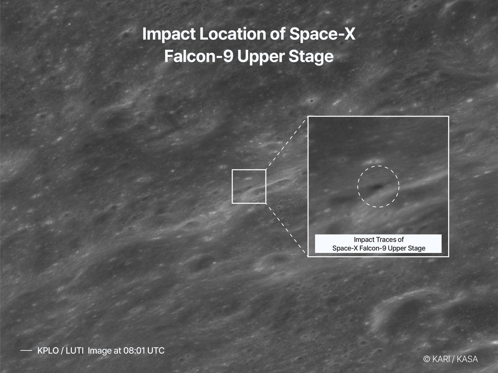A SpaceX Rocket Part Just Slammed Into the Moon, Creating a Dust Plume and Crater. Here's What Some Scientific Instruments Saw