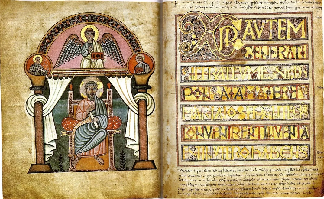 Folios from the Codex Aureus of Canterbury, c. 750 A.D.