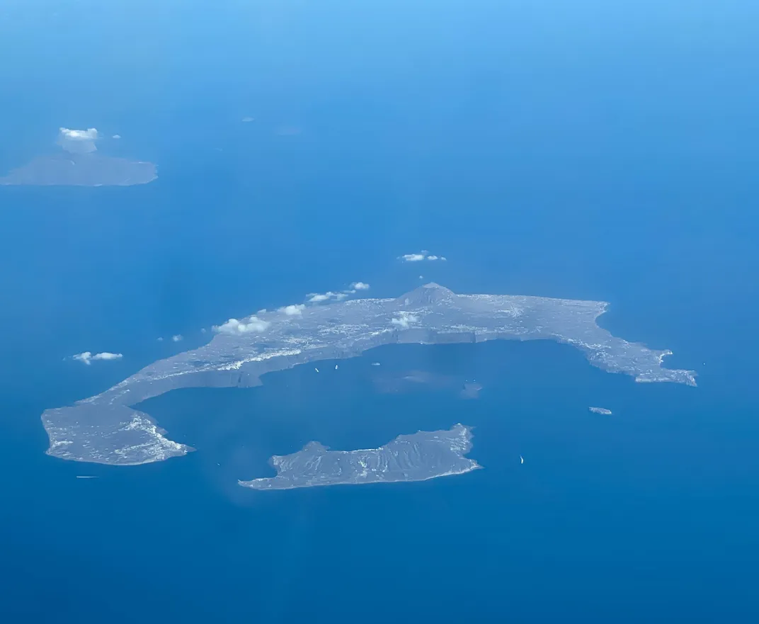 The caldera of Santorini