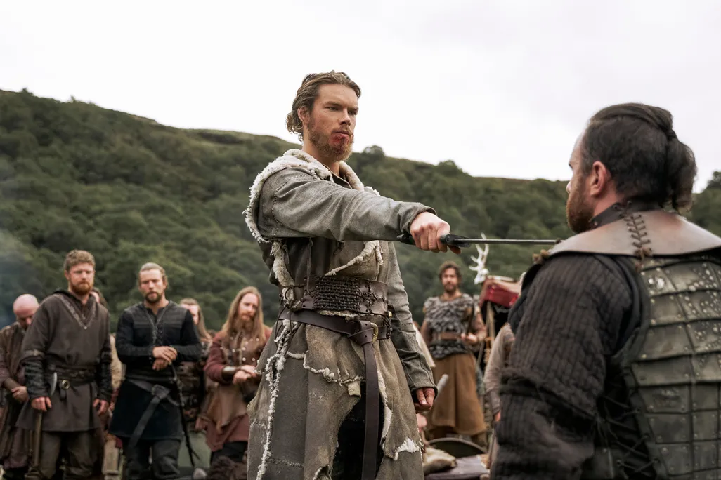 Leo Suter and Sam Corlett in "Vikings: Valhalla"