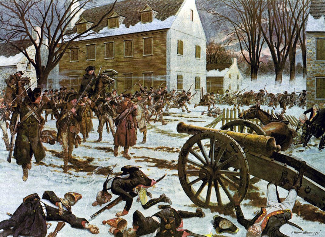 A 1975 painting of the Battle of Trenton