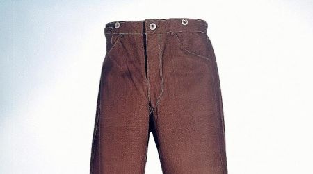 An early pair of Levi Strauss & Co.'s "Duck Trousers"