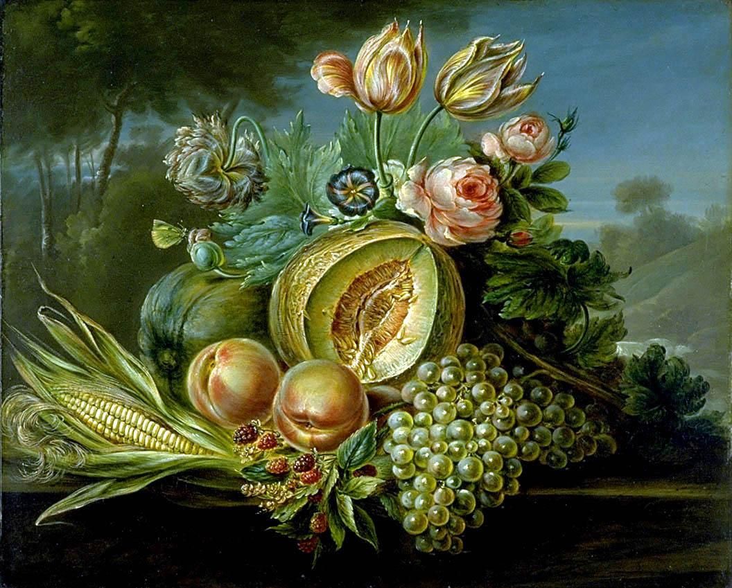 Still Life with Fruit and Flowers, 1824
