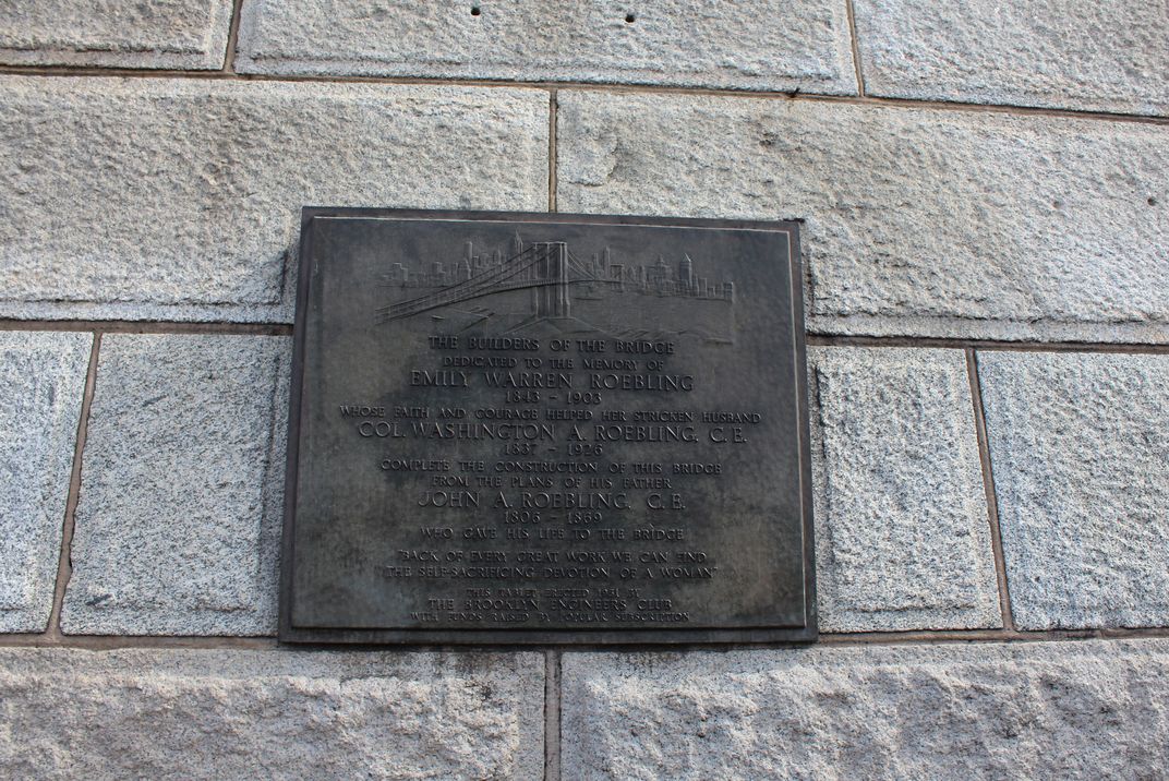 Emily Roebling plaque, Brooklyn Bridge
