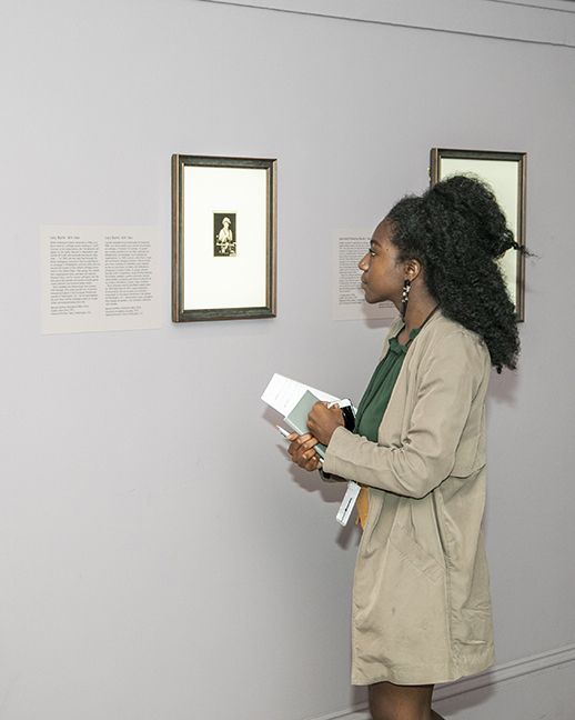Thirteen “Because of Her Story” interns spent the summer uncovering stories of remarkable American women and learning museum practice. Pictured: Stella Hendricks, intern, National Portrait Gallery. (Michael Barnes)