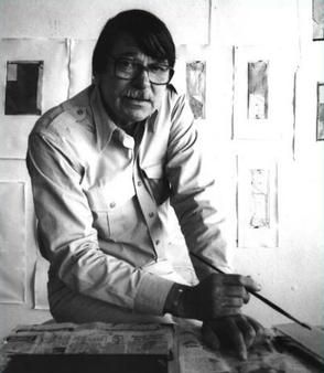 Richard Diebenkorn in his studio in 1986