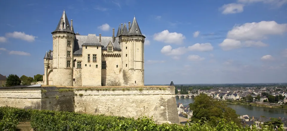  The castle and town of Saumur in the Loire Valley 