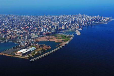 Beirut city skyline in the early 2000s
