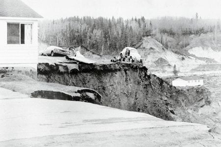 Damage from the 1964 Great Alaska Earthquake.