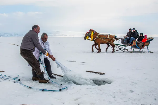 frozen lake in kars city thumbnail