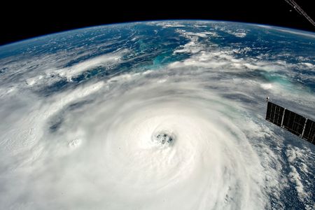 A shot of Hurricane Ian, taken from the International Space Station on September 28, 2022