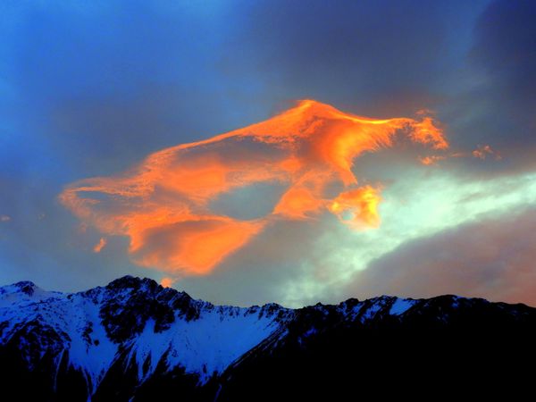 "Mystical Fire Breathing Dragon"  Sunrise at Mount Cook National Park New Zealand thumbnail
