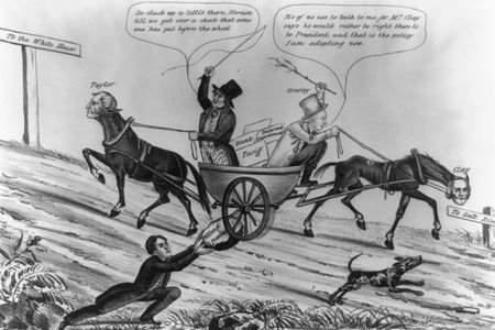 The split in the Whig party over slavery spelled its doom.