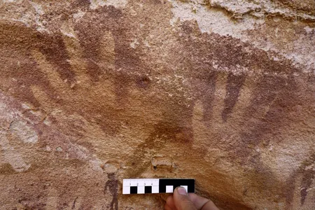 Were these small prints left by Stone Age babies...or lizards? 