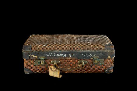 The Watanabe family brought this suitcase with them to Idaho's Minidoka camp. Evacuees were allowed to bring only what they could carry. 