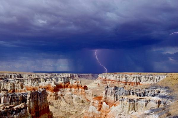Watching the storm at Coalmine Mesa Canyon where my family once lived.  It is not just a place—it is HOME. thumbnail