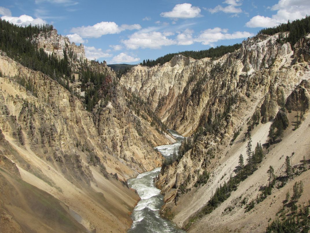 Brink of Lower Falls at Yellowstone National Park | Smithsonian Photo ...