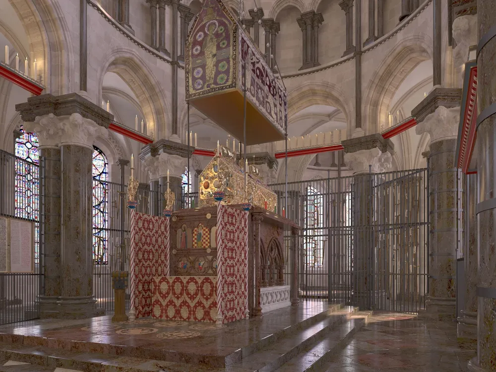Reconstruction of Thomas Becket's shrine
