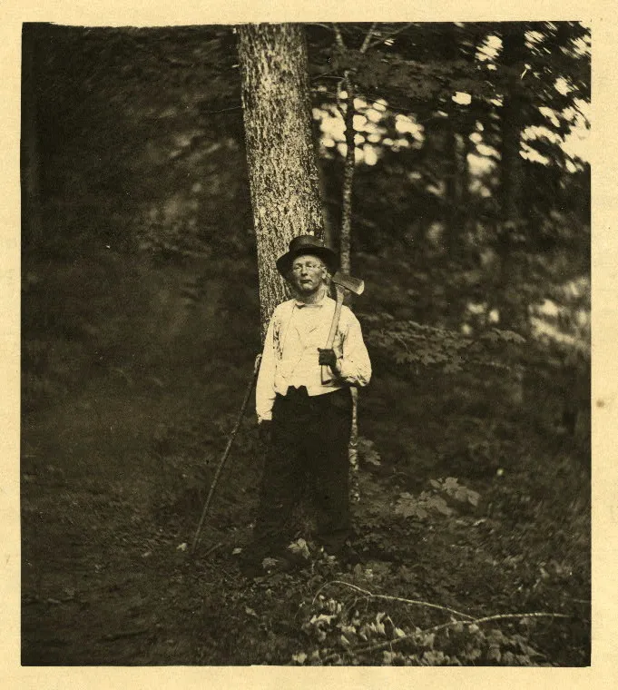 An 1869 photo of Greeley at his Chappaqua farm