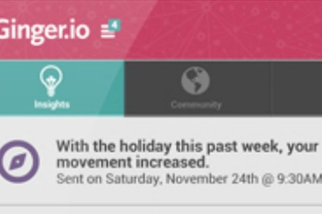 The Ginger.io app looks for health clues in a phone log trail.