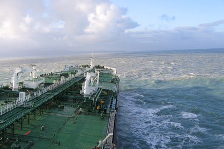 An oil tanker makes its way to Valdez, Alaska. The Arctic’s rich stores of oil and natural gas make it an attractive destination for future voyages.
