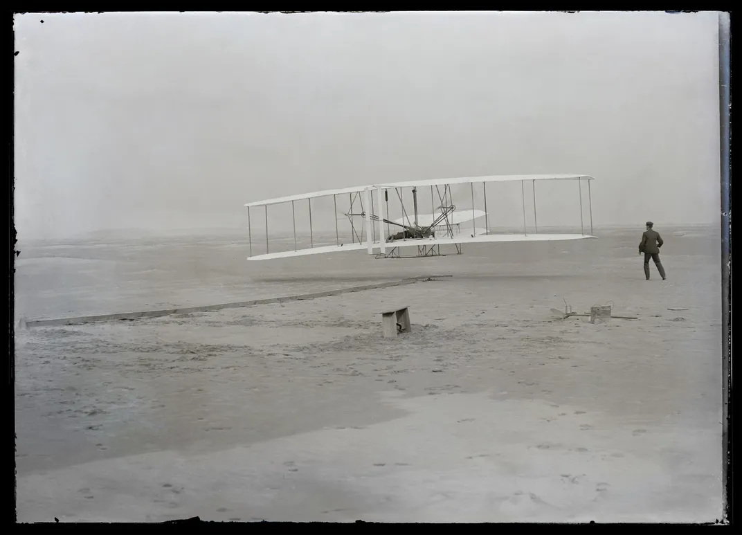 Historic Photo of Wright Brothers Flight