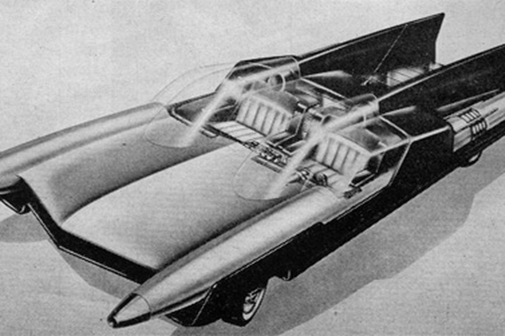 "Car of the future" sketch from Ford