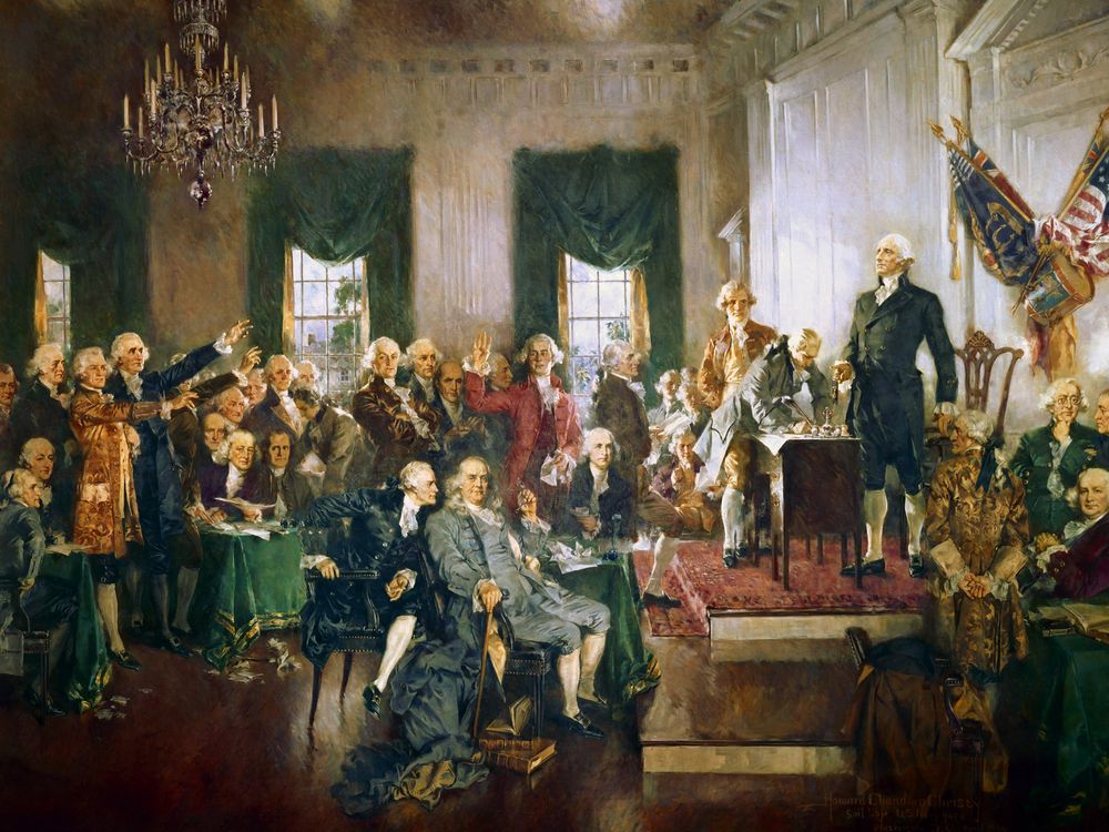 Scene at the Signing of the Constitution
