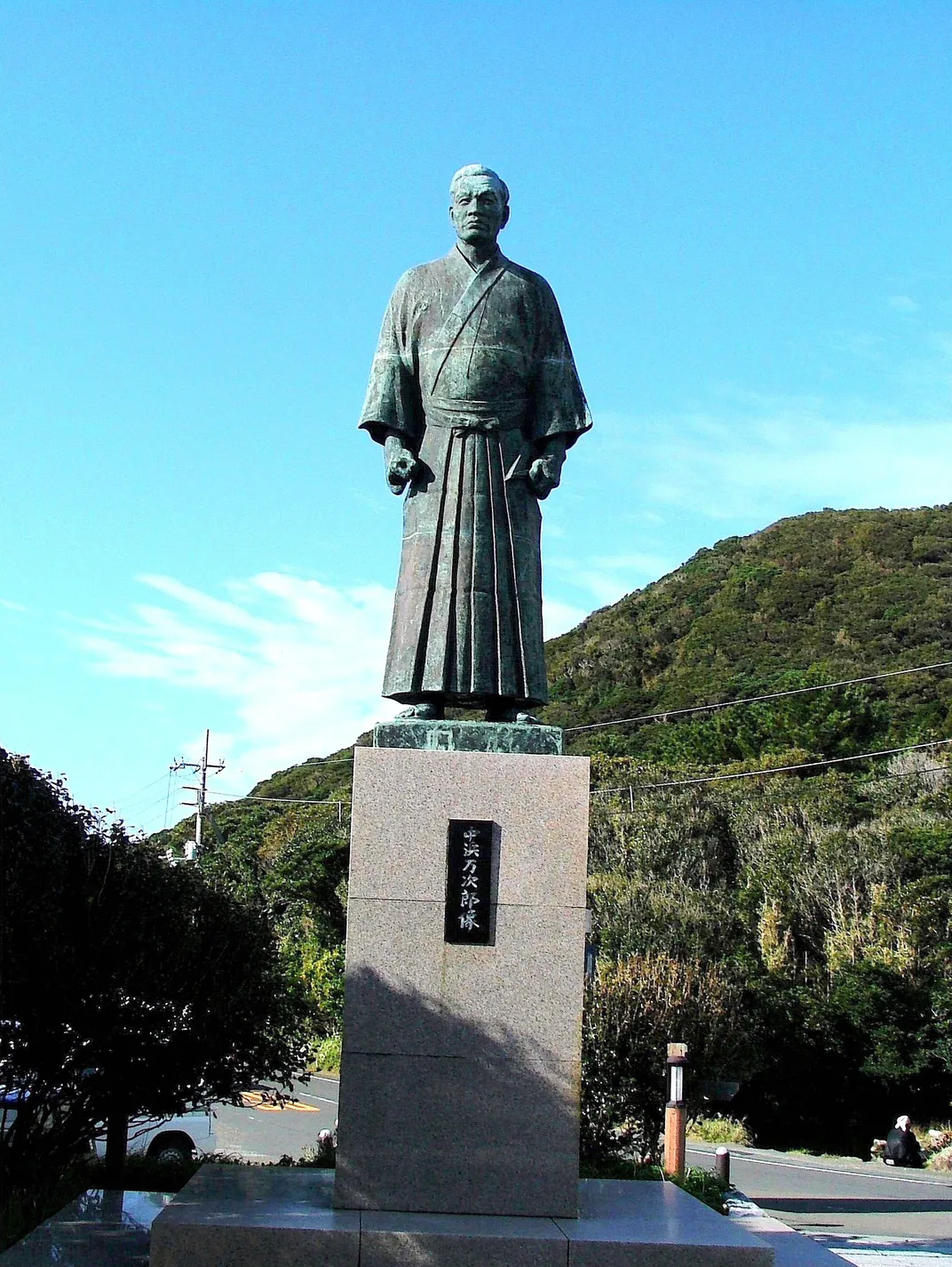 A statue of Manjiro in his hometown